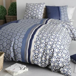 Online Atelier du Coton Parure Housse de Couette 3pcs 100% Coton 57fils mil