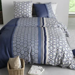 Online Atelier du Coton Parure Housse de Couette 3pcs 100% Coton 57fils mil