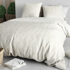 Home Collection Parure Housse de Couette beige