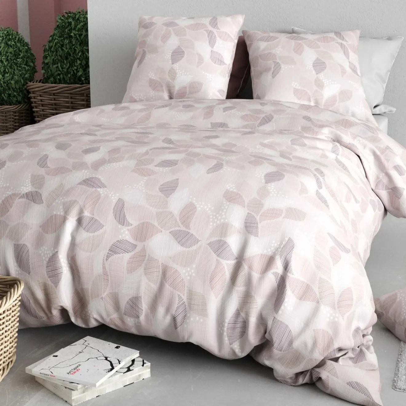 Atelier du Coton Parure Housse de Couette 3pcs 100% Coton 57fils alix