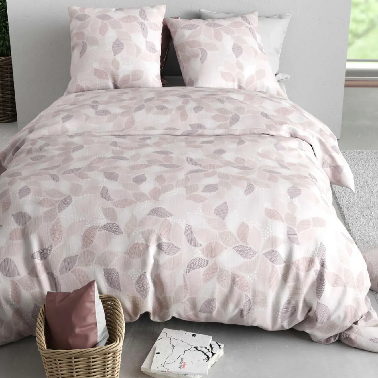 Atelier du Coton Parure Housse de Couette 3pcs 100% Coton 57fils alix