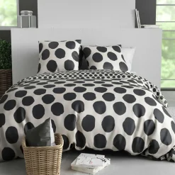 Home Collection Parure housse de couette Nico noire - 240x220 cm