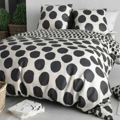 Home Collection Parure housse de couette Nico noire - 240x220 cm