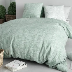Atelier du Coton Parure Housse de Couette verte