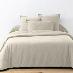 Blanc Passion Parure housse de couette unie ivoire