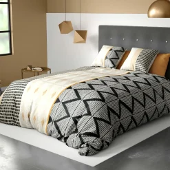 Atelier du Coton Parure Housse de Couette 3pcs 100% Coton 57fils madi