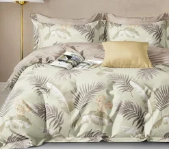 Hot Home Collection Parure housse de couette en Coton beige