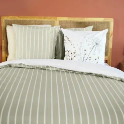 Home Collection Parure housse de couette Soliflore blanche