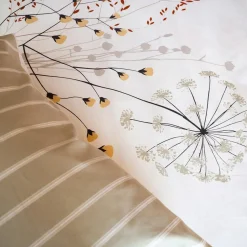 Home Collection Parure housse de couette Soliflore blanche