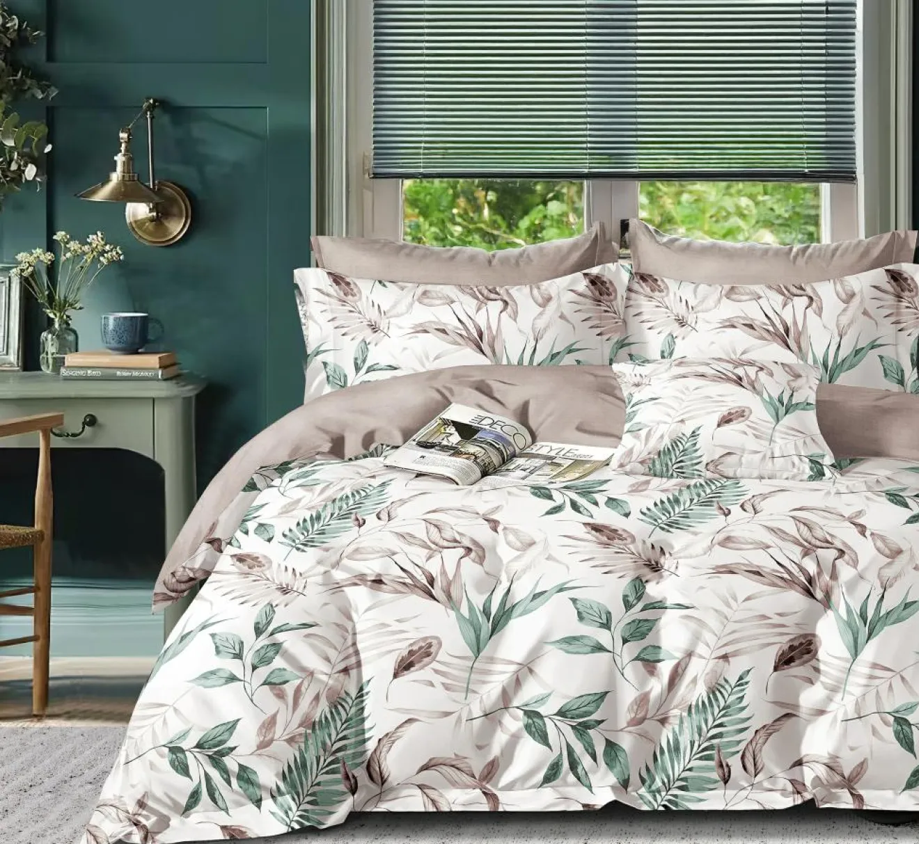 Home Collection Parure housse de couette 100% Percale de Coton blanche