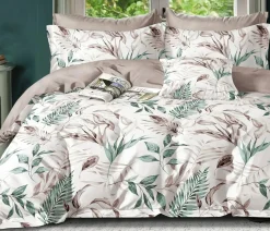 Home Collection Parure housse de couette 100% Percale de Coton blanche