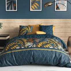 Online Ateliers du Linge Parure housse de couette Salva bleue