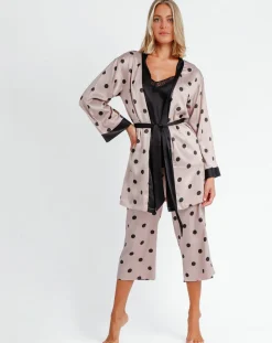 Femme Admas Peignoir Elegant Dots rose