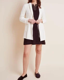 Femme Le Chat Peignoir en Velours Paola écru