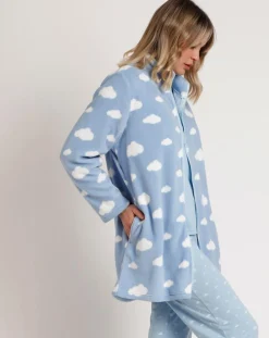 New Admas Peignoir It's Time to Sleep bleu