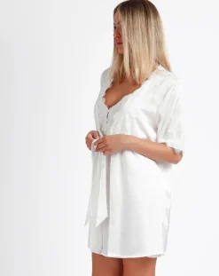 Discount Admas Peignoir Romantic Wedding blanc