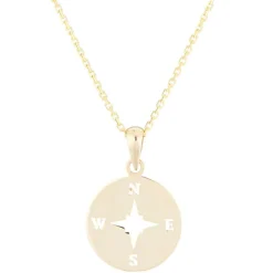 Femme Instant d'Or Pendentif Boussole or jaune