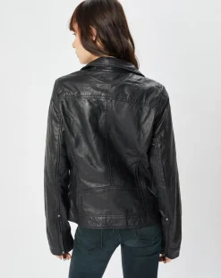 Femme Chyston Perfecto en Cuir Afida noir