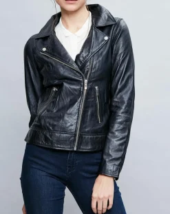 Femme Chyston Perfecto en Cuir Deborah noir