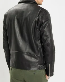 Homme Marc O'Polo Perfecto en Cuir Grainé noir