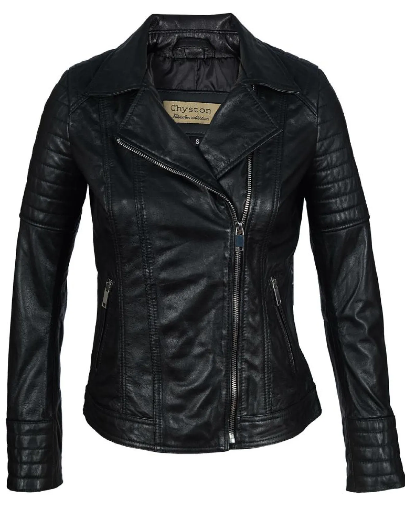 Femme Chyston Perfecto en Cuir Jessy noir