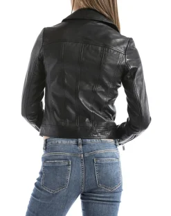 Online Blue Wellford Perfecto en Cuir Loire noir