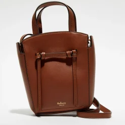 Outlet Mulberry Petit sac à main en Cuir Mini Clovelly chêne brillant - 16x18x7 cm