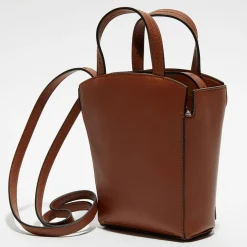 Outlet Mulberry Petit sac à main en Cuir Mini Clovelly chêne brillant - 16x18x7 cm