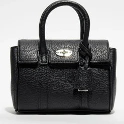 Mulberry Petit sac à main en Cuir Mini Bayswater Satchel noir - 18x14x8 cm