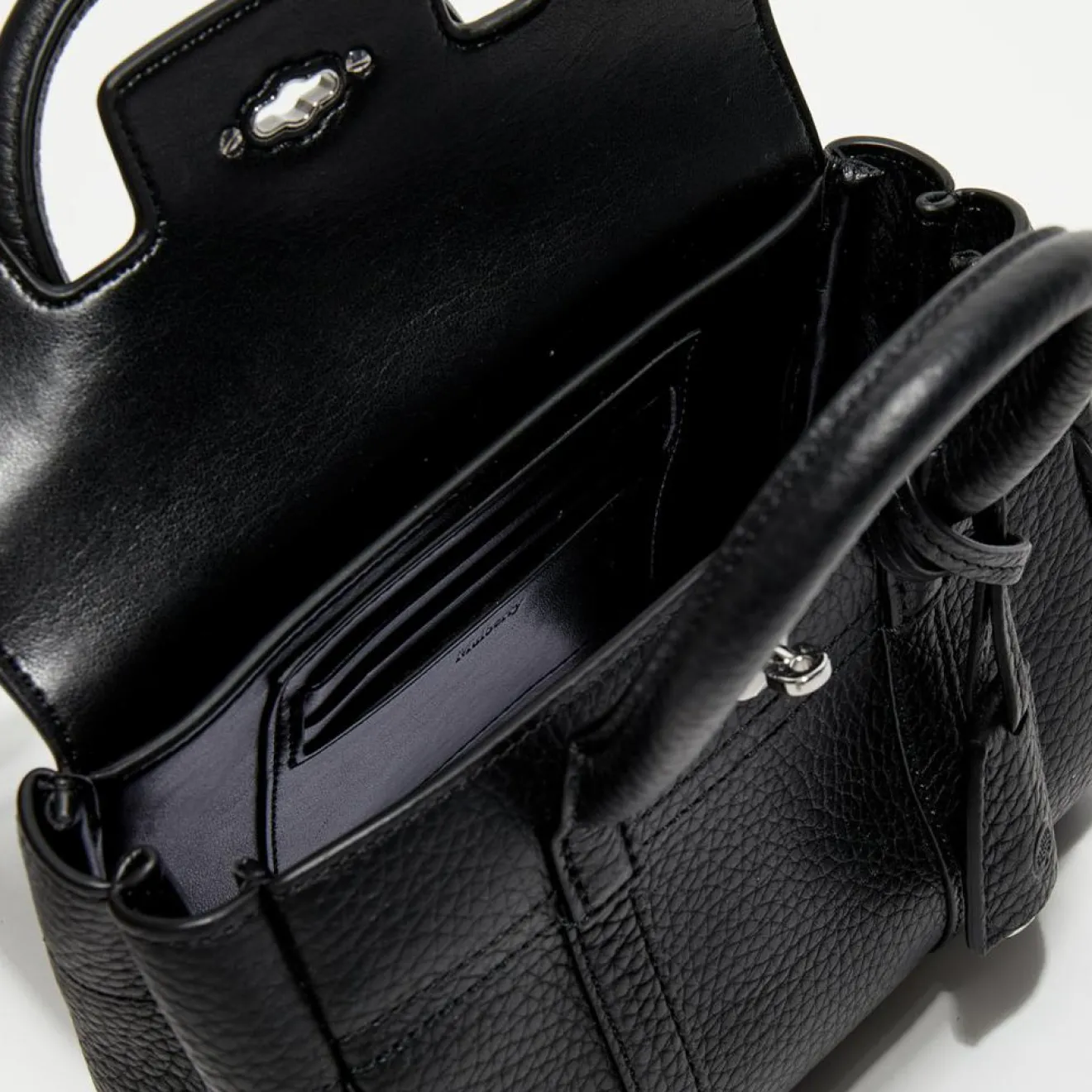 Mulberry Petit sac à main en Cuir Mini Bayswater Satchel noir - 18x14x8 cm