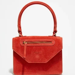 Best Apologie Studio Petit Sac à main en Velours de Cuir Juline pomocoro - 15x20x8 cm