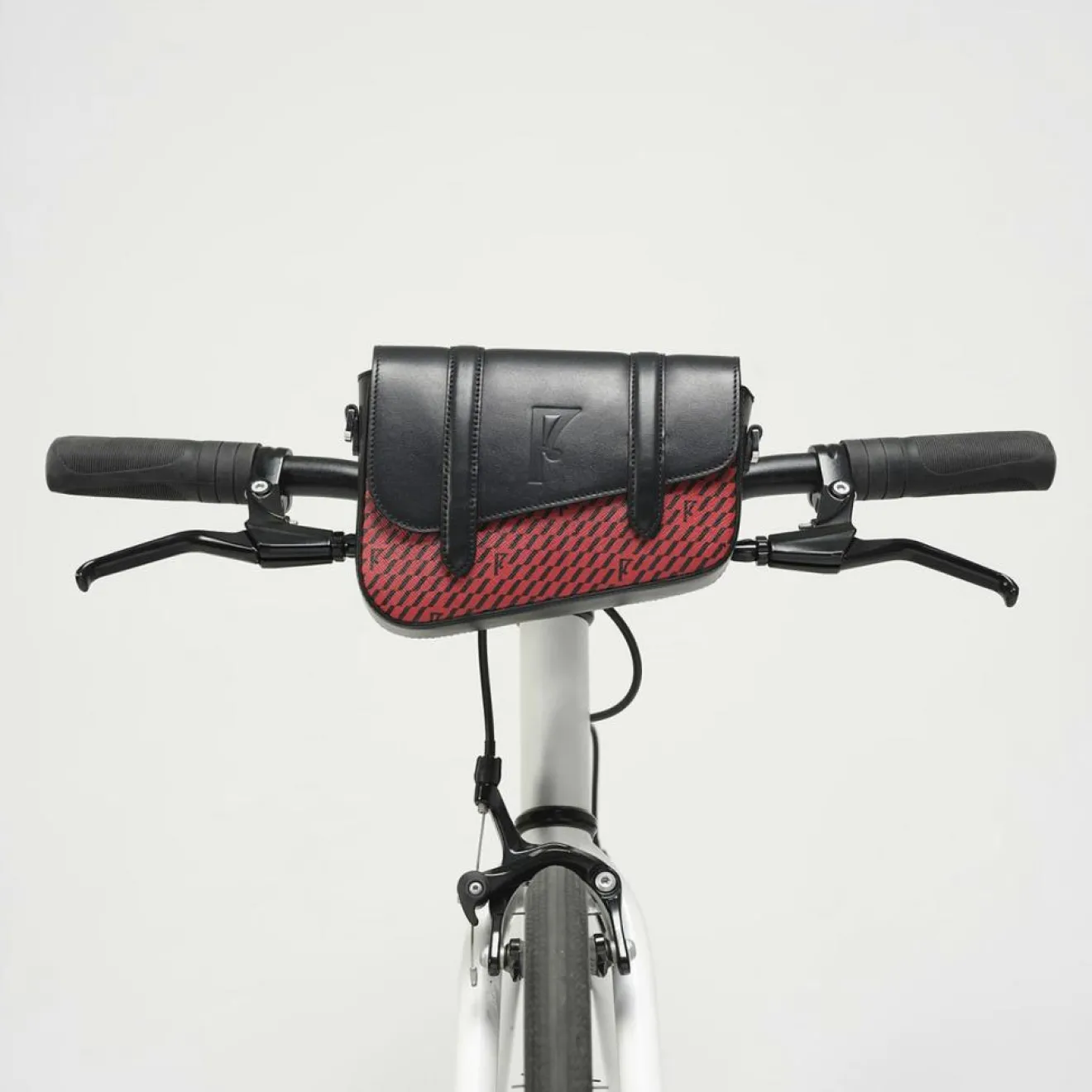 Femme Maison Faret Petit Sac en Toile enduite & Cuir Bordeaux rouge/noir - 14x19x4.5 cm