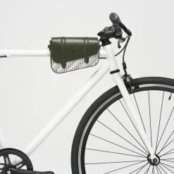 Femme Maison Faret Petit Sac en Toile enduite & Cuir Bordeaux noir/multicolore - 14x19x4.5 cm