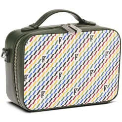 Femme Maison Faret Petit Sac en Toile enduite Pyla vert/multicolore - 13x19x6.5 cm