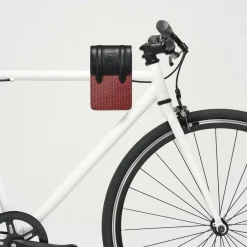 Sale Maison Faret Petit Sac en Toile enduite & Cuir Arguin rouge/noir - 18x11.5x3 cm