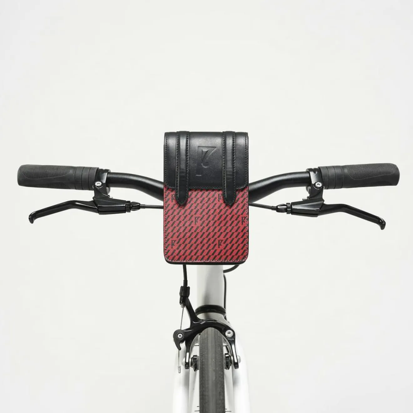 Sale Maison Faret Petit Sac en Toile enduite & Cuir Arguin rouge/noir - 18x11.5x3 cm