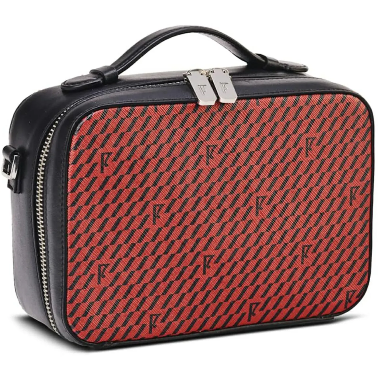 Femme Maison Faret Petit Sac en Toile enduite Pyla rouge/noir - 13x19x6.5 cm