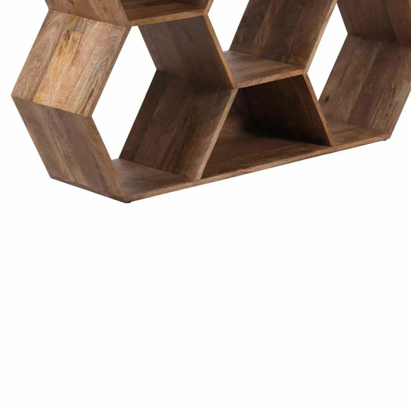 Bois & Chiffons Petite étagère hexagonale Mango M&M offre Marron - 130x30x113 cm