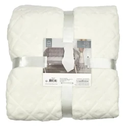 Discount Home Deco Factory Plaid embossé beige - 140x200 cm