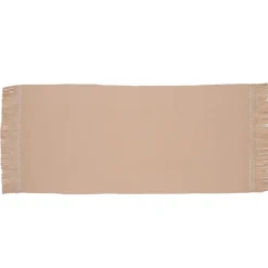 Bed and Philosophy Plaid en coton & laine détails macramé rose 90x200cm