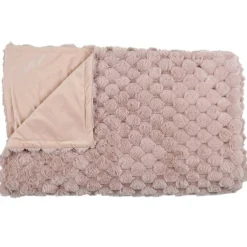 Home Deco Factory Plaid en fausse fourrure Opulence rose - 120x150 cm