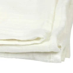 Home Deco Factory Plaid en gaze de coton blanc - 120x150 cm