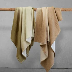 Best Bed and Philosophy Plaid en laine et coton vert 140x220cm