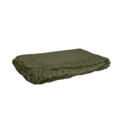 Bed and Philosophy Plaid en lin & coton finitions frangées vert 150x180cm