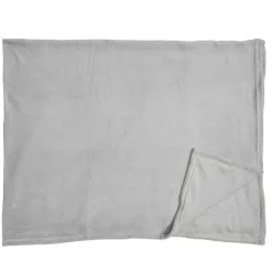 Sale Home Deco Factory Plaid en Microfibre gris clair - 150x200 cm