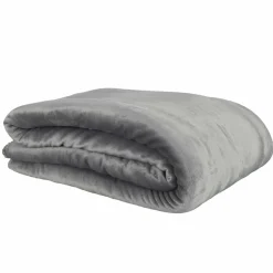 Home Deco Factory Plaid flanelle sherpa XXL gris foncé - 140x200 cm