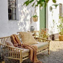 Bloomingville Plaid Ginna marron - L.160xW.130 cm