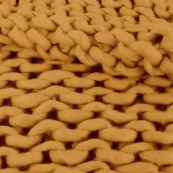 Home Deco Factory Plaid grosse maille chunky jaune - 150x120 cm