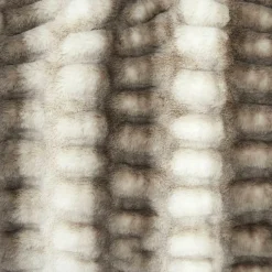 Home Deco Factory Plaid imitation fourrure luxury blanc/marron - 140x200 cm