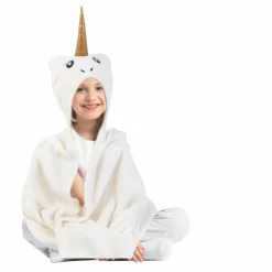 Outlet Home Deco Factory Plaid Licorne ivoire - 120x90 cm